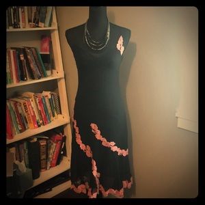BCBGMAXAZRIA SZ4 Black w/pink lace cocktail dress.